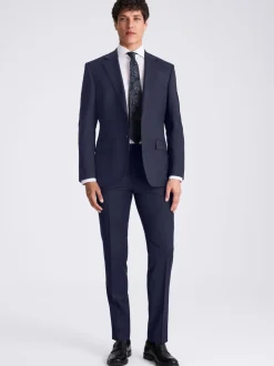 MOSS Navy Tailored Twill Suit Jacket