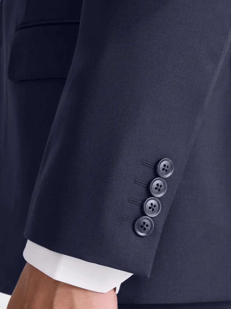 MOSS Navy Tailored Twill Suit Jacket