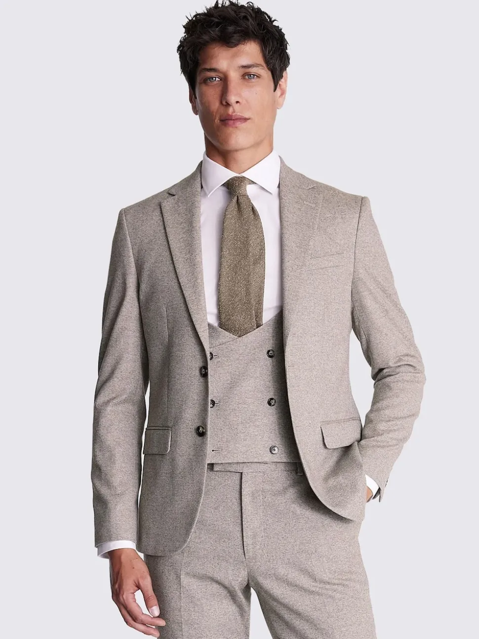 MOSS Neutral Slim Suit Jacket