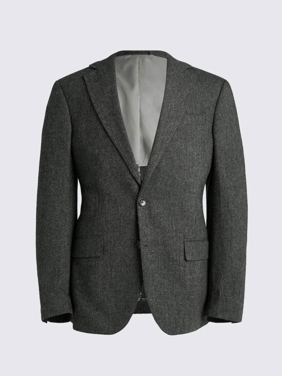 MOSS Olive Tailored Herringbone Suit Jacket