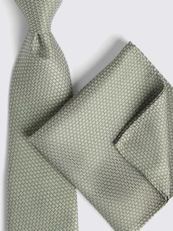 MOSS Sage Textured Tie