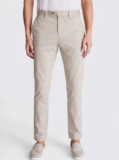 MOSS Stone Slim Stretch Chino Trousers