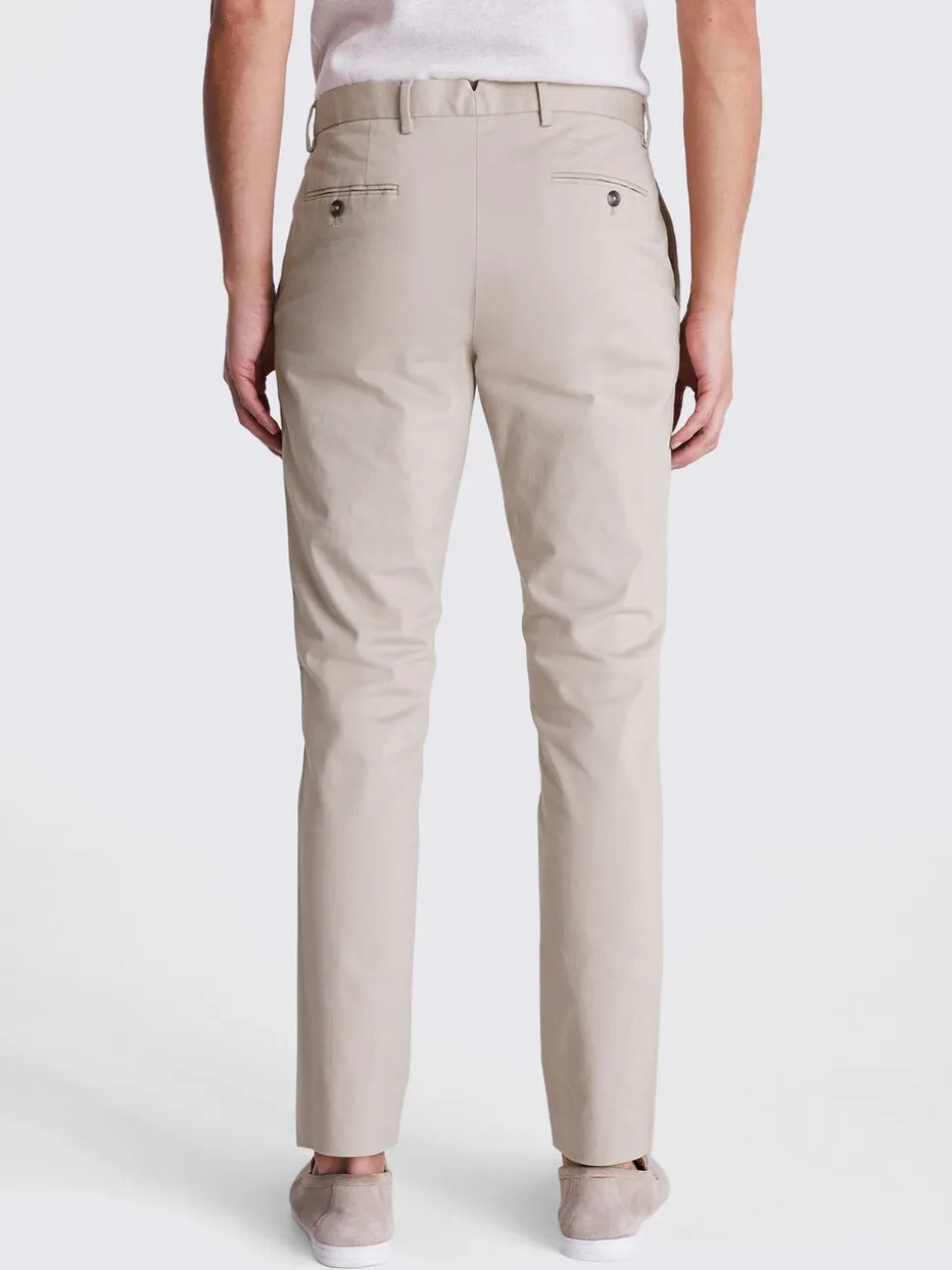 MOSS Stone Slim Stretch Chino Trousers