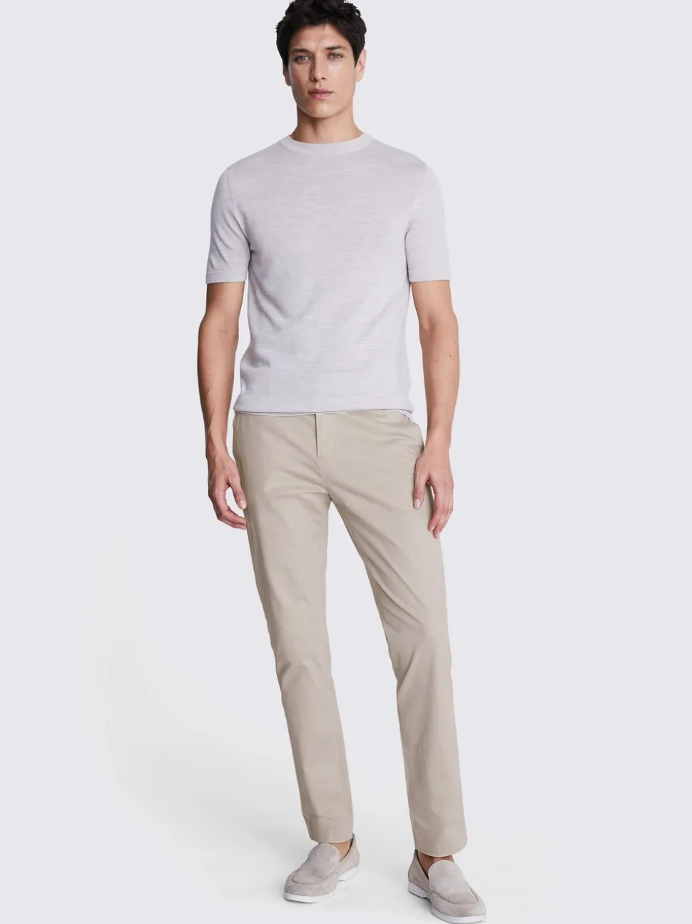 MOSS Stone Slim Stretch Chino Trousers