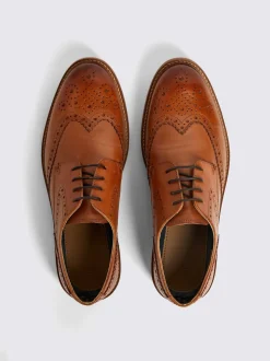 MOSS Tan Bray Lightweight Brogue Shoes