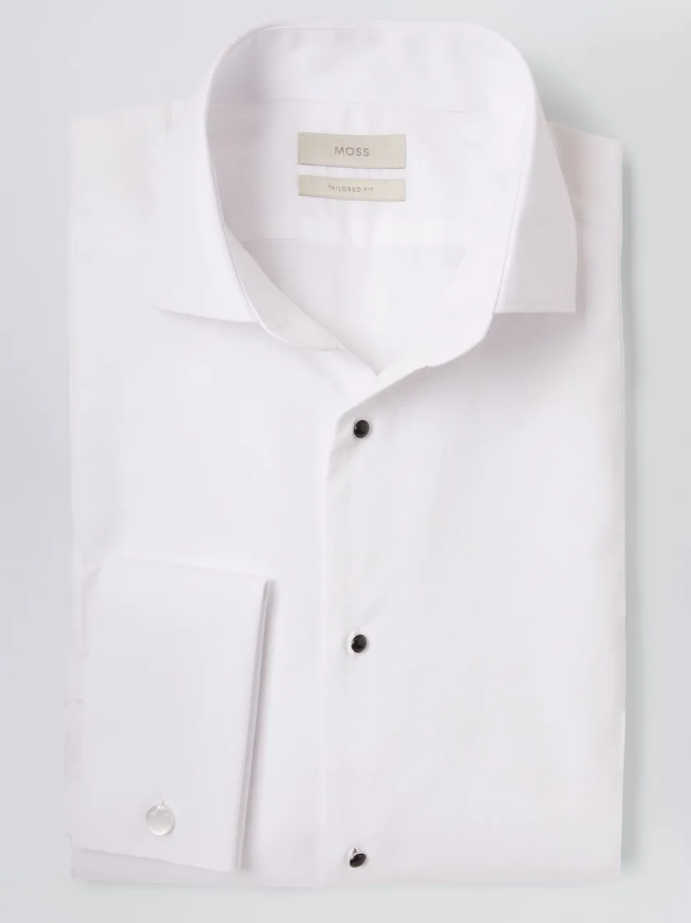 MOSS White Tailored Marcella Bib Dress Shirt