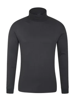 Mountain Warehouse Black Mens Meribel 100% Cotton Thermal Multipack Top