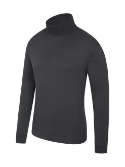 Mountain Warehouse Black Mens Meribel 100% Cotton Thermal Multipack Top