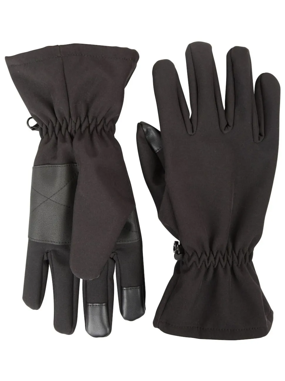 Mountain Warehouse Black Water Repellent Wind Resistant Mens Gloves