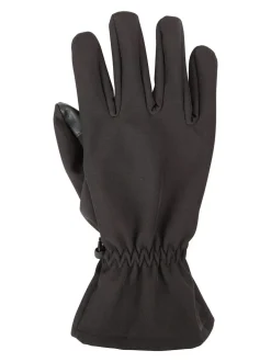 Mountain Warehouse Black Water Repellent Wind Resistant Mens Gloves