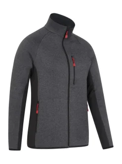 Mountain Warehouse Black Mens Treston Full-Zip Fleece Jacket