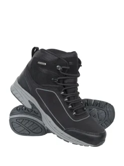 Mountain Warehouse Black Mens Ramble Waterproof Softshell Walking Boots