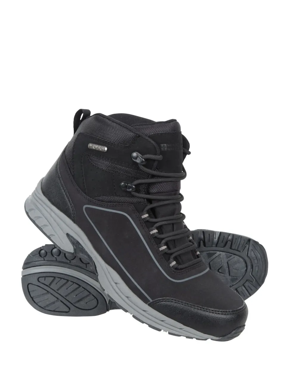 Mountain Warehouse Black Mens Ramble Waterproof Softshell Walking Boots