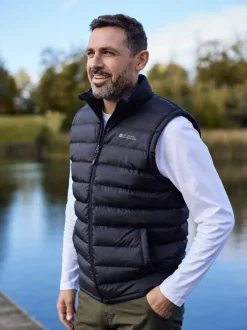 Mountain Warehouse Black Seasons Mens Padded Gilet