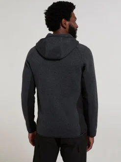 Mountain Warehouse Black Treston Mens Hooded Fleece