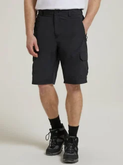 Mountain Warehouse Black Mens Explore Quick Drying Shorts