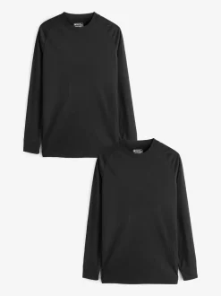 Mountain Warehouse Black Talus Mens Thermal Tops 2 Pack