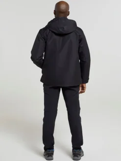 Mountain Warehouse Black Mens Fell 3-In-1 Water Resistant Jacket