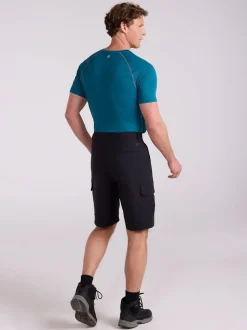 Mountain Warehouse Black Mens Delta Cargo Quick Drying Stretch Shorts
