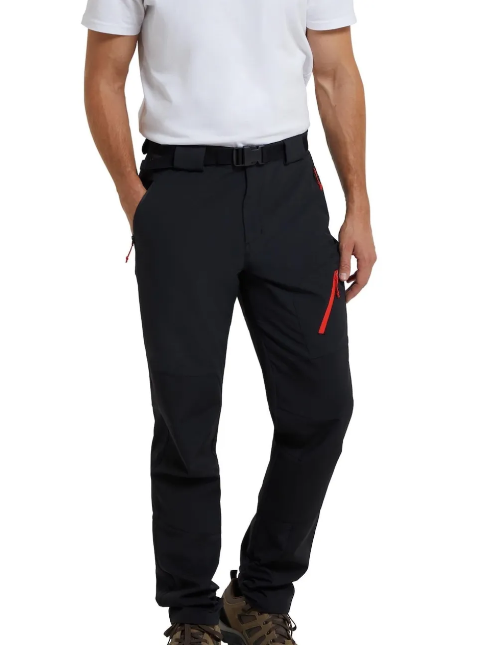 Mountain Warehouse Black Mens Forest Water Resistant Trekking Trousers