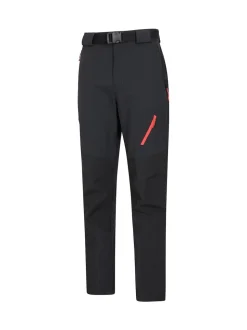 Mountain Warehouse Black Mens Forest Water Resistant Trekking Trousers