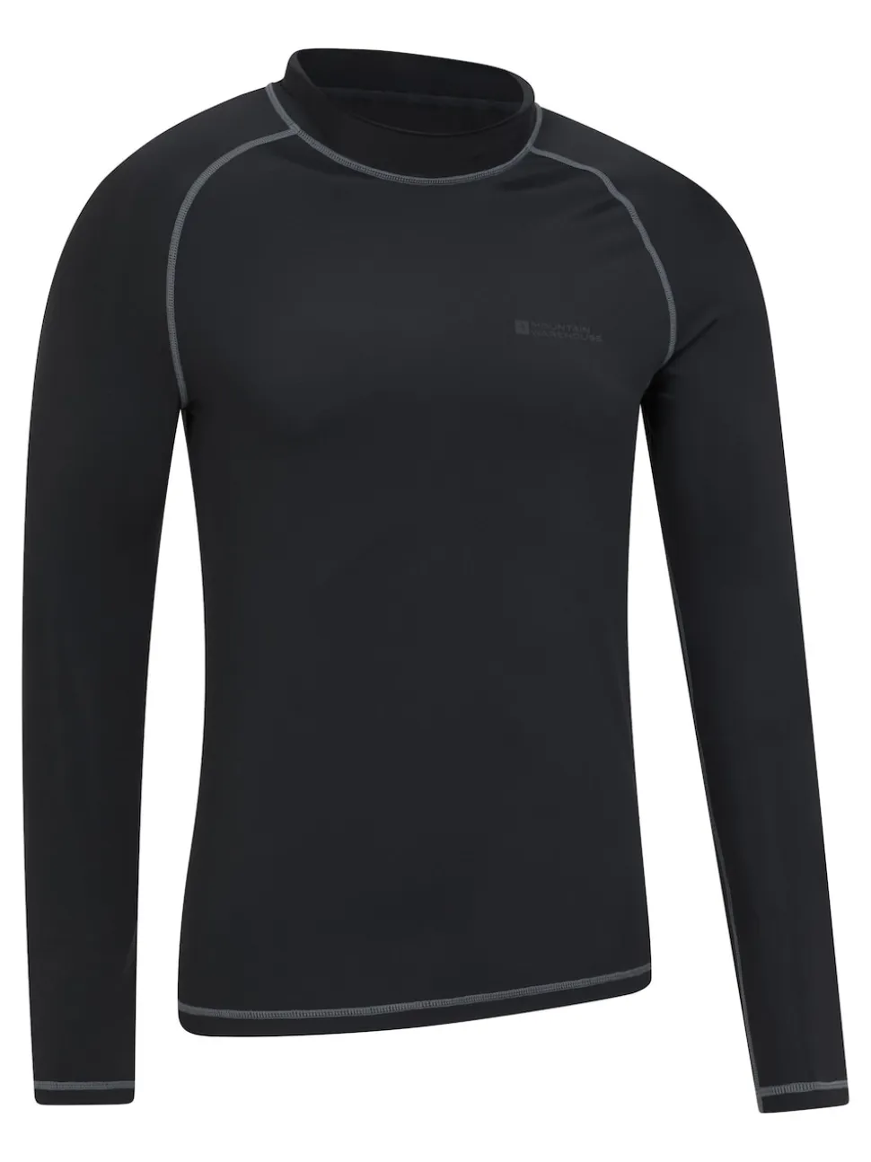 Mountain Warehouse Black Mens Long Sleeve Rash Vest