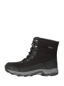 Mountain Warehouse Black Fleece Lined Snow Mens Boots