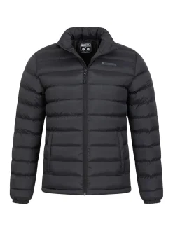 Mountain Warehouse Black Mens Vista Water Resistant Padded Jacket