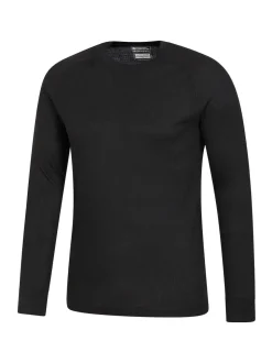 Mountain Warehouse Black Talus Mens Round Neck Thermal Top