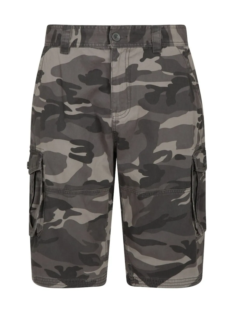 Mountain Warehouse Black Mens Camo 100% Cotton Lightweight Cargo Shorts
