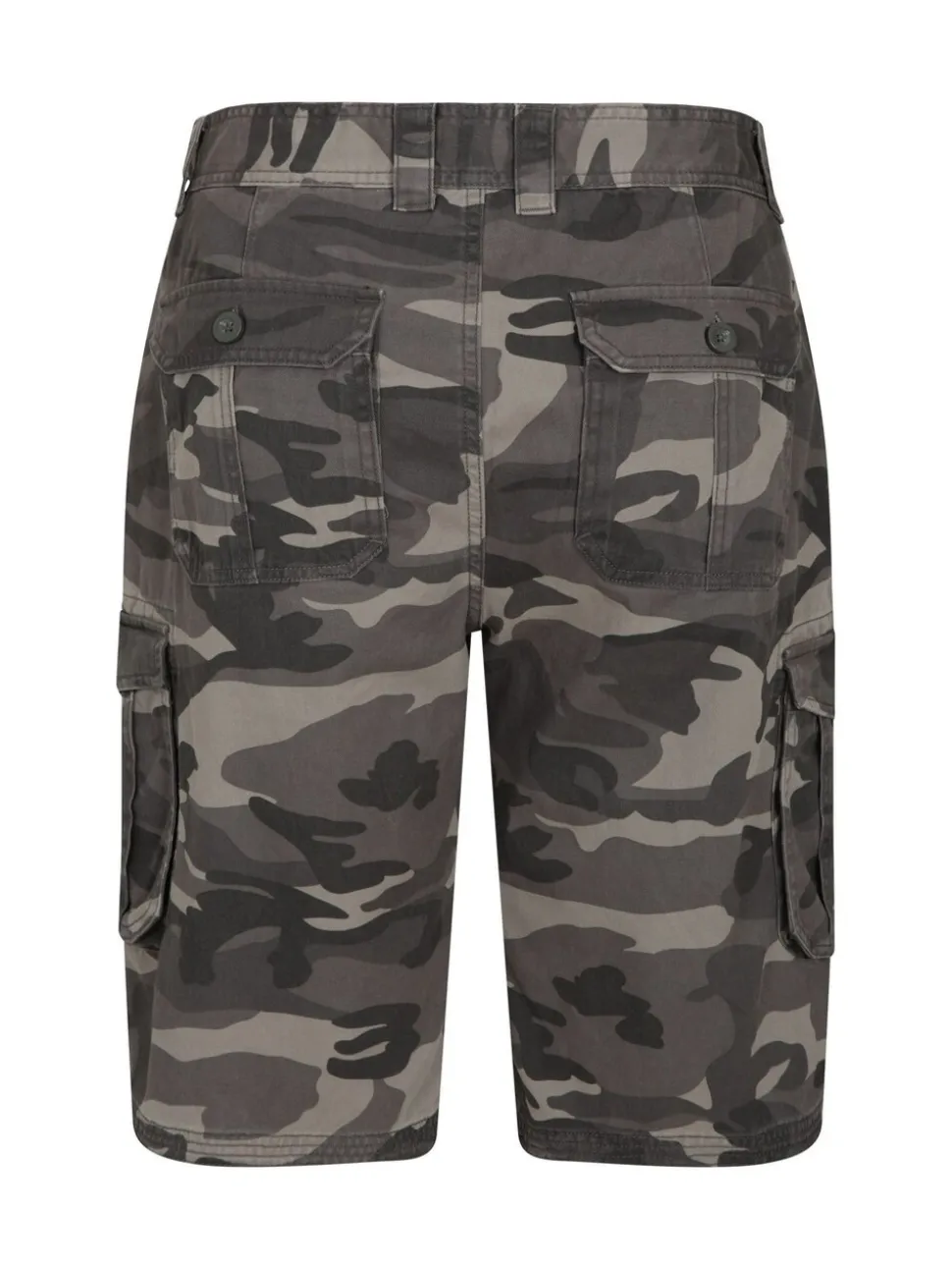 Mountain Warehouse Black Mens Camo 100% Cotton Lightweight Cargo Shorts