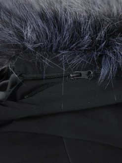 Mountain Warehouse Black Fern Mens Water Resistant Padded Parka Coat Jacket