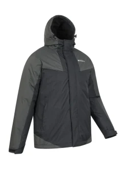 Mountain Warehouse Black Dusk III Mens Water Resistant Ski Jacket