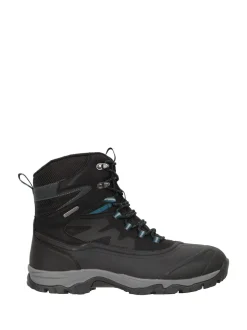 Mountain Warehouse Black Ultra Piste Basher Mens Waterproof Snow Boots