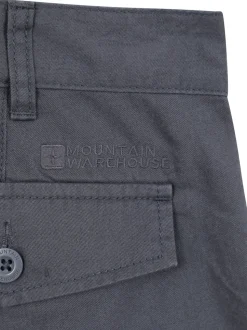 Mountain Warehouse Black/Grey Mens Lakeside 100% Cotton Cargo Shorts