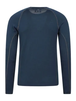 Mountain Warehouse Blue Asgard Mens Merino Top & Joggers Set