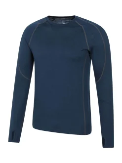 Mountain Warehouse Blue Asgard Mens Merino Top & Joggers Set