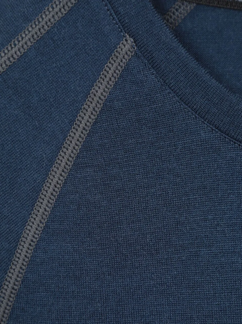 Mountain Warehouse Blue Asgard Mens Merino Top & Joggers Set