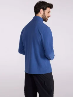 Mountain Warehouse Blue Camber II Half-Zip Quick Drying Fleece