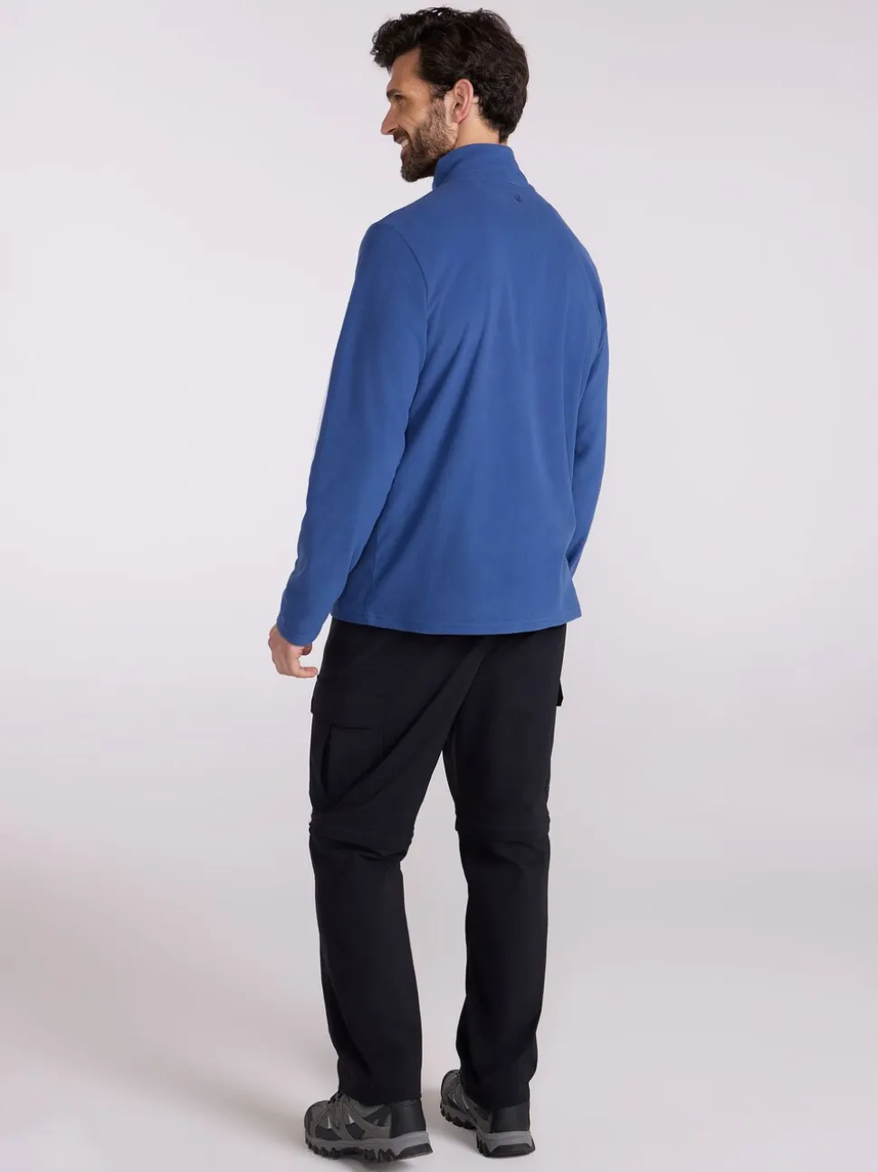 Mountain Warehouse Blue Camber II Half-Zip Quick Drying Fleece