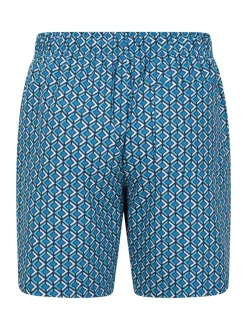 Mountain Warehouse Blue Ground Mens Aruba Printed Quick Drying Swimshorts with UV Max Protection