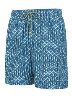 Mountain Warehouse Blue Ground Mens Aruba Printed Quick Drying Swimshorts with UV Max Protection