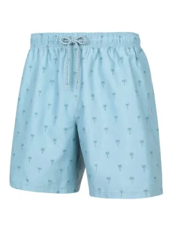 Mountain Warehouse Blue Mens Aruba Printed Quick Drying Swimshorts with UV Max Protection