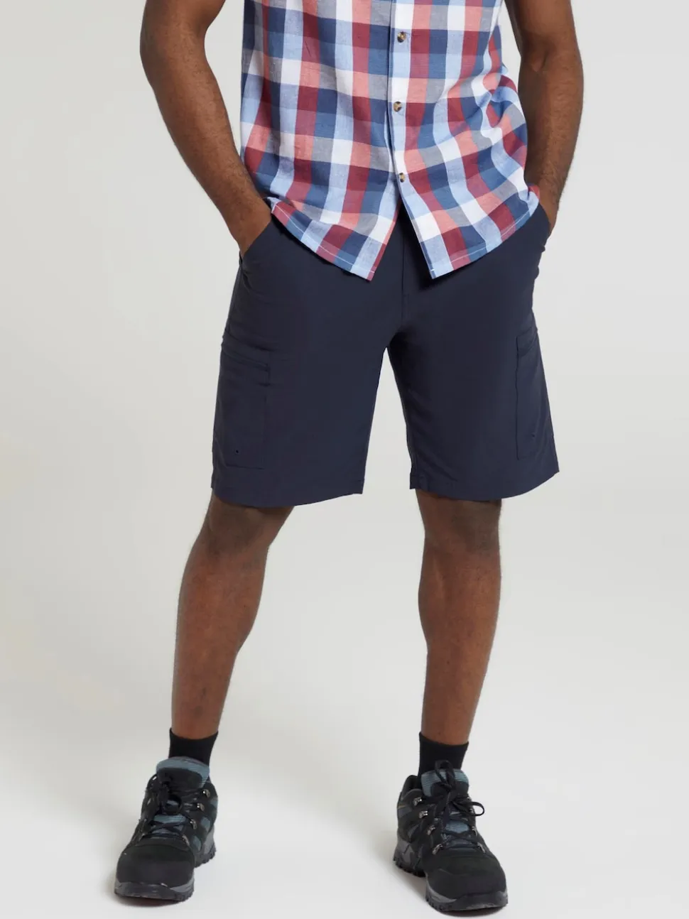 Mountain Warehouse Blue Mens Trek Walking Shorts