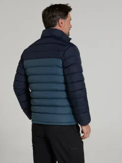 Mountain Warehouse Blue Mens Vista Water Resistant Padded Jacket