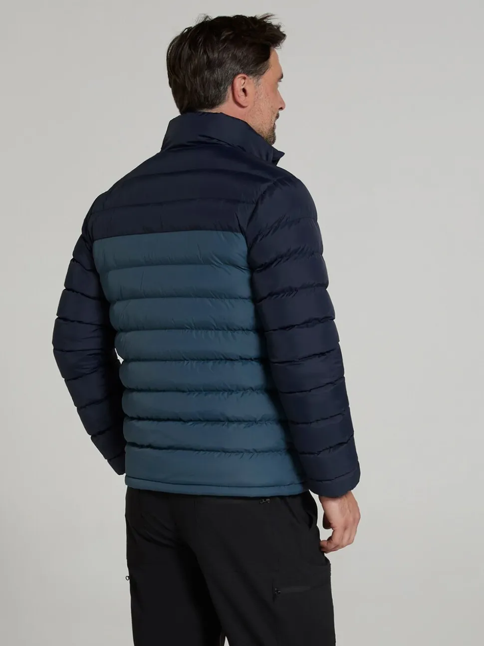 Mountain Warehouse Blue Mens Vista Water Resistant Padded Jacket