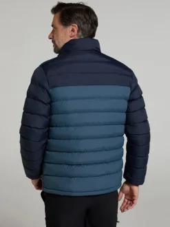 Mountain Warehouse Blue Mens Vista Water Resistant Padded Jacket