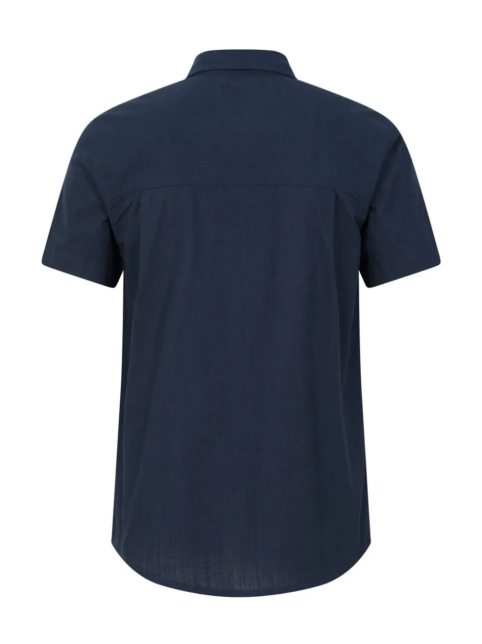 Mountain Warehouse Blue Mens Coconut Slub Texture Short Sleeve 100% Cotton Shirt