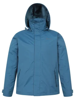 Mountain Warehouse Blue Marl Mens Fell 3-In-1 Water Resistant Jacket