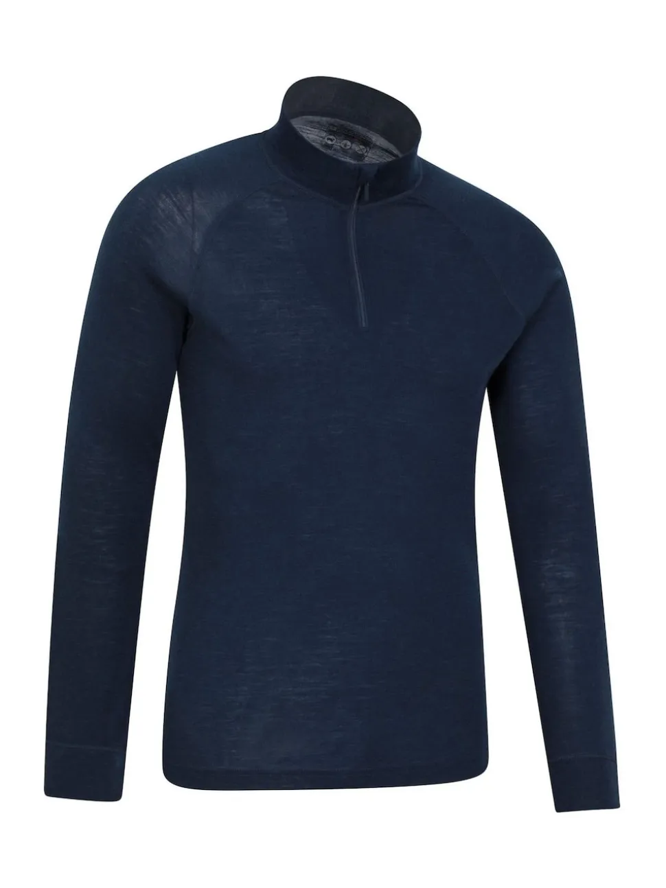 Mountain Warehouse Blue Mens Merino Quarter Zip Thermal Top